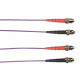 Black Box 3-m, ST-ST, 62.5-Micron, Multimode, PVC, Violet Fiber Optic Cable - 9.84 ft Fiber Optic Network Cable for Network Device - First End: 1 x ST Male Network - Second End: 1 x ST Male Network - 128 MB/s - 62.5/125 &micro;m - Violet FOCMR62-003M-