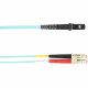 Black Box 2-m, LC-MTRJ, 50-Micron, Multimode, PVC, Aqua Fiber Optic Cable - 6.56 ft Fiber Optic Network Cable for Network Device - First End: 1 x LC Male Network - Second End: 1 x MT-RJ Male Network - 128 MB/s - 50/125 &micro;m - Aqua FOCMR50-002M-LCM