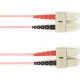 Black Box Duplex Fiber Optic Patch Network Cable - 6.56 ft Fiber Optic Network Cable for Network Device - First End: 2 x SC Male Network - Second End: 2 x SC Male Network - 128 MB/s - Patch Cable - 50/125 &micro;m - Pink - TAA Compliant FOCMR50-002M-S
