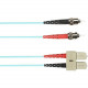 Black Box 2-m, ST-SC, 50-Micron, Multimode, PVC, Aqua Fiber Optic Cable - 6.56 ft Fiber Optic Network Cable for Network Device - First End: 1 x ST Male Network - Second End: 1 x SC Male Network - 128 MB/s - 50/125 &micro;m - Aqua FOCMR50-002M-STSC-AQ