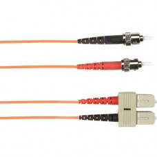 Black Box 3-m, ST-SC, 62.5-Micron, Multimode, PVC, Orange Fiber Optic Cable - 9.84 ft Fiber Optic Network Cable for Network Device - First End: 1 x ST Male Network - Second End: 1 x SC Male Network - 128 MB/s - 62.5/125 &micro;m - Orange FOCMR62-003M-