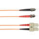 Black Box Fiber Optic Network Cable - 16.40 ft Fiber Optic Network Cable for Network Device - First End: 1 x ST Male Network - Second End: 1 x SC Male Network - Patch Cable - 50/125 &micro;m - Orange FOCMP10-005M-STSC-OR