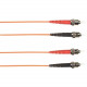Black Box 5-m, ST-ST, 50-Micron, Multimode, PVC, Orange Fiber Optic Cable - 16.40 ft Fiber Optic Network Cable for Network Device - First End: 1 x ST Male Network - Second End: 1 x ST Male Network - 128 MB/s - 50/125 &micro;m - Orange FOCMR50-005M-STS