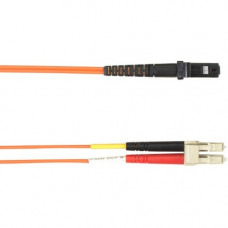 Black Box Colored Fiber OM2 50/125 Multimode Fiber Optic Patch Cable-OFNR PVC - 22.97 ft Fiber Optic Network Cable for Network Device - First End: 2 x LC Male Network - Second End: 2 x MTRJ Male Network - 1 Gbit/s - Patch Cable - OFNR, Riser - 50/125 &