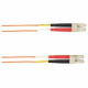 Black Box Colored Fiber OM2 50/125 Multimode Fiber Optic Patch Cable - OFNR PVC - 26.25 ft Fiber Optic Network Cable for Network Device - First End: 2 x LC Male Network - Second End: 2 x LC Male Network - 1 Gbit/s - Patch Cable - OFNR, Riser - 50/125 &