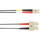 Black Box Colored Fiber OM2 50/125 Multimode Fiber Optic Patch Cable-OFNR PVC - 32.81 ft Fiber Optic Network Cable for Network Device - First End: 2 x SC Male Network - Second End: 2 x LC Male Network - 1 Gbit/s - Patch Cable - OFNR, Riser - 50/125 &m
