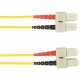 Black Box Duplex Fiber Optic Patch Network Cable - 49.21 ft Fiber Optic Network Cable for Network Device - First End: 2 x SC Male Network - Second End: 2 x SC Male Network - 128 MB/s - Patch Cable - 50/125 &micro;m - Yellow - TAA Compliant FOCMP50-015