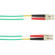 Black Box 1-m, LC-LC, 62.5-Micron, Multimode, PVC, Green Fiber Optic Cable - 3.28 ft Fiber Optic Network Cable for Network Device - First End: 2 x LC Male Network - Second End: 2 x LC Male Network - Patch Cable - Green FOCMR62-001M-LCLC-GN