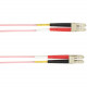 Black Box Multicolored Fiber Optic Patch Cable - 3.28 ft Fiber Optic Network Cable for Network Device - First End: 2 x LC Male Network - Second End: 2 x LC Male Network - 128 MB/s - Patch Cable - 62.5/125 &micro;m - Pink - TAA Compliant FOCMR62-001M-L