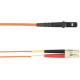 Black Box 1-m, LC-MTRJ, 62.5-Micron, Multimode, PVC, Orange Fiber Optic Cable - 3.28 ft Fiber Optic Network Cable for Network Device - First End: 1 x LC Male Network - Second End: 1 x MT-RJ Male Network - 128 MB/s - 62.5/125 &micro;m - Orange FOCMR62-