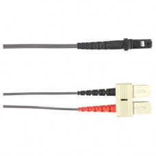 Black Box 1-m, SC-MTRJ, 62.5-Micron, Multimode, PVC, Gray Fiber Optic Cable - 3.28 ft Fiber Optic Network Cable for Network Device - First End: 2 x SC Male Network - Second End: 1 x MT-RJ Male Network - Patch Cable - Gray FOCMR62-001M-SCMT-GR