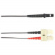 Black Box 1-m, SC-MTRJ, 62.5-Micron, Multimode, PVC, Gray Fiber Optic Cable - 3.28 ft Fiber Optic Network Cable for Network Device - First End: 2 x SC Male Network - Second End: 1 x MT-RJ Male Network - Patch Cable - Gray FOCMR62-001M-SCMT-GR