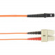 Black Box Duplex Fiber Optic Patch Network Cable - 3.28 ft Fiber Optic Network Cable for Network Device - First End: 2 x SC Male Network - Second End: 2 x SC Male Network - 1 Gbit/s - Patch Cable - 62.5/125 &micro;m - Orange - TAA Compliant FOCMR62-00