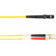 Black Box 2-m, SC-MTRJ, 62.5-Micron, Multimode, Plenum, Yellow Fiber Optic Cable - 6.56 ft Fiber Optic Network Cable for Network Device - First End: 1 x SC Male Network - Second End: 1 x MT-RJ Male Network - 128 MB/s - 62.5/125 &micro;m - Yellow - TAA