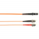 Black Box Duplex Fiber Optic Patch Network Cable - 3.28 ft Fiber Optic Network Cable for Network Device - First End: 2 x ST Male Network - Second End: 2 x ST Male Network - 128 MB/s - Patch Cable - 62.5/125 &micro;m - Orange - TAA Compliant FOCMR62-00