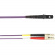 Black Box 3-m, SC-LC, 50-Micron, Multimode, Plenum, Violet Fiber Optic Cable - 9.84 ft Fiber Optic Network Cable for Network Device - First End: 1 x SC Male Network - Second End: 1 x LC Male Network - 128 MB/s - 50/125 &micro;m - Violet FOCMP50-003M-S