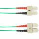 Black Box Multicolored Fiber Optic Patch Cable - 6.56 ft Fiber Optic Network Cable for Network Device - First End: 2 x SC Male Network - Second End: 2 x SC Male Network - 128 MB/s - Patch Cable - 62.5/125 &micro;m - Green - TAA Compliant - TAA Complia