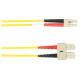 Black Box 3-m, SC-LC, 62.5-Micron, Multimode, PVC, Yellow Fiber Optic Cable - 9.84 ft Fiber Optic Network Cable for Network Device - First End: 2 x SC Male Network - Second End: 2 x LC Male Network - Patch Cable - Yellow - TAA Compliance FOCMR62-003M-SCLC