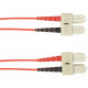 Black Box 30-m, SC-SC, 50-Micron, Multimode, PVC, Red Fiber Optic Cable - 98.43 ft Fiber Optic Network Cable for Network Device - First End: 1 x SC Male Network - Second End: 1 x SC Male Network - 1 Gbit/s - 50/125 &micro;m - Red FOCMR50-030M-SCSC-RD