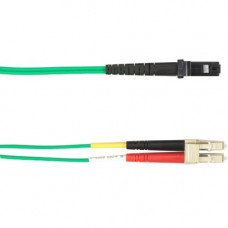 Black Box 3-m, LC-MTRJ, 50-Micron, Multimode, PVC, Green Fiber Optic Cable - 9.84 ft Fiber Optic Network Cable for Network Device - First End: 1 x LC Male Network - Second End: 1 x MT-RJ Male Network - 128 MB/s - 50/125 &micro;m - Green FOCMR50-003M-L