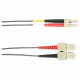 Black Box 5-m, SC-LC, 62.5-Micron, Multimode, PVC, Gray Fiber Optic Cable - 16.40 ft Fiber Optic Network Cable for Network Device - First End: 2 x SC Male Network - Second End: 2 x LC Male Network - Patch Cable - Gray FOCMR62-005M-SCLC-GR