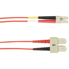 Black Box Fiber Optic Network Cable - 26.25 ft Fiber Optic Network Cable for Network Device - First End: 1 x SC Male Network - Second End: 1 x LC Male Network - Patch Cable - 50/125 &micro;m - Red FOCMR10-008M-SCLC-RD