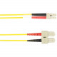 Black Box 10-m, SC-LC, 50-Micron, Multimode, Plenum, Yellow Fiber Optic Cable - 32.81 ft Fiber Optic Network Cable for Network Device - First End: 1 x SC Male Network - Second End: 1 x LC Male Network - 128 MB/s - 50/125 &micro;m - Yellow - TAA Compli