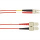 Black Box Fiber Optic Patch Network Cable - 19.70 ft Fiber Optic Network Cable for Network Device - First End: SC Network - Male - Second End: LC Network - Male - Patch Cable - OFNR - 62.5/125 &micro;m - Red FOCMR62-006M-SCLC-RD