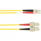 Black Box Duplex Fiber Optic Patch Network Cable - 3.28 ft Fiber Optic Network Cable for Network Device - First End: 2 x SC Male Network - Second End: 2 x SC Male Network - 1.25 GB/s - Patch Cable - 50/125 &micro;m - Yellow - TAA Compliant FOCMP10-001
