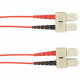 Black Box 10-m, SC-SC, 50-Micron, Multimode, PVC, Red Fiber Optic Cable - 32.81 ft Fiber Optic Network Cable for Network Device - First End: 1 x SC Male Network - Second End: 1 x SC Male Network - 128 MB/s - 50/125 &micro;m - Red FOCMR50-010M-SCSC-RD