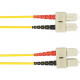 Black Box Duplex Fiber Optic Patch Network Cable - 19.69 ft Fiber Optic Network Cable for Network Device - First End: 2 x SC Male Network - Second End: 2 x SC Male Network - 1 Gbit/s - Patch Cable - 50/125 &micro;m - Yellow - TAA Compliant FOCMP50-006