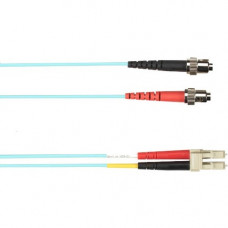 Black Box Colored Fiber OM1 62.5/125 Multimode Fiber Optic Patch Cable - OFNR PVC - 32.81 ft Fiber Optic Network Cable for Network Device - First End: 2 x ST Male Network - Second End: 2 x LC Male Network - 10 Gbit/s - Patch Cable - OFNR, Riser, CMR - 62.