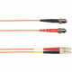 Black Box 10-m, ST-LC, 62.5-Micron, Multimode, PVC, Orange Fiber Optic Cable - 32.81 ft Fiber Optic Network Cable for Network Device - First End: 2 x ST Male Network - Second End: 2 x LC Male Network - Patch Cable - Shielding - Orange FOCMR62-010M-STLC-OR