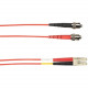 Black Box 7-m, ST-LC, 62.5-Micron, Multimode, Plenum, Red Fiber Optic Cable - 22.97 ft Fiber Optic Network Cable for Network Device - First End: 1 x ST Male Network - Second End: 1 x LC Male Network - 128 MB/s - 62.5/125 &micro;m - Red FOCMP62-007M-ST