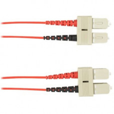 Black Box Colored Fiber OM1 62.5/125 Multimode Fiber Optic Patch Cable - OFNR PVC - 49.21 ft Fiber Optic Network Cable for Network Device - First End: 2 x SC Male Network - Second End: 2 x SC Male Network - 10 Gbit/s - Patch Cable - OFNR, Riser - 62.5/125