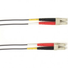 Black Box Duplex Fiber Optic Patch Network Cable - Fiber Optic for Network Device - 128 MB/s - Patch Cable - 65.62 ft - 2 x LC Male Network - 2 x LC Male Network - 62.5/125 &micro;m - Gray - TAA Compliant FOCMR62-020M-LCLC-GR