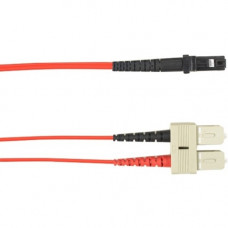Black Box 5-m, SC-MTRJ, 50-Micron, Multimode, PVC, Red Fiber Optic Cable - 16.40 ft Fiber Optic Network Cable for Network Device - First End: 1 x SC Male Network - Second End: 1 x MT-RJ Male Network - 128 MB/s - 50/125 &micro;m - Red FOCMR50-005M-SCMT