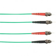 Black Box 20-m, ST-ST, 62.5-Micron, Multimode, PVC, Green Fiber Optic Cable - 65.62 ft Fiber Optic Network Cable for Network Device - First End: 1 x ST Male Network - Second End: 1 x ST Male Network - 128 MB/s - 62.5/125 &micro;m - Green FOCMR62-020M-