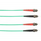 Black Box 3-m, ST-ST, 62.5-Micron, Multimode, PVC, Green Fiber Optic Cable - 9.84 ft Fiber Optic Network Cable for Network Device - First End: 1 x ST Male Network - Second End: 1 x ST Male Network - 128 MB/s - 62.5/125 &micro;m - Green FOCMR62-003M-ST