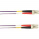 Black Box Duplex Fiber Optic Patch Network Cable - 82.02 ft Fiber Optic Network Cable for Network Device - First End: 2 x LC Male Network - Second End: 2 x LC Male Network - 1 Gbit/s - Patch Cable - 62.5/125 &micro;m - Violet - TAA Compliant FOCMR62-0