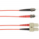 Black Box 3-m, ST-SC, 62.5-Micron, Multimode, PVC, Red Fiber Optic Cable - 9.84 ft Fiber Optic Network Cable for Network Device - First End: 1 x ST Male Network - Second End: 1 x SC Male Network - 128 MB/s - 62.5/125 &micro;m - Red FOCMR62-003M-STSC-R