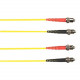 Black Box 3-m, ST-ST, 50-Micron, Multimode, Plenum, Yellow Fiber Optic Cable - 9.84 ft Fiber Optic Network Cable for Network Device - First End: 1 x ST Male Network - Second End: 1 x ST Male Network - 128 MB/s - 50/125 &micro;m - Yellow FOCMP50-003M-S