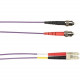 Black Box 3-m, ST-LC, 50-Micron, Multimode, Plenum, Violet Fiber Optic Cable - 9.84 ft Fiber Optic Network Cable for Network Device - First End: 1 x ST Male Network - Second End: 1 x LC Male Network - 128 MB/s - 50/125 &micro;m - Violet FOCMP50-003M-S