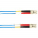 Black Box OM4 50/125 Multimode Fiber Optic Patch Cable OFNR PVC LC-LC BL 1M - 3.20 ft Fiber Optic Network Cable for Network Device, Server - First End: 2 x LC Male Network - Second End: 2 x LC Male Network - 10 Gbit/s - Patch Cable - OFNR - 50/125 &mi
