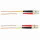 Black Box Fiber Optic Duplex Patch Network Cable - 6.56 ft Fiber Optic Network Cable for Network Device, Server - First End: 2 x LC Male Network - Second End: 2 x LC Male Network - 10 Gbit/s - Patch Cable - OFNR - 50/125 &micro;m - Orange - TAA Compli