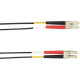 Black Box Fiber Optic Patch Network Cable - 9.84 ft Fiber Optic Network Cable for Network Device - First End: 2 x LC Male Network - Second End: 2 x LC Male Network - 10 Gbit/s - Patch Cable - 50/125 &micro;m - Black - TAA Compliant FOCMRM4-003M-LCLC-B