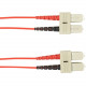 Black Box Colored Fiber OM4 50/125 Multimode Fiber Optic Patch Cable - OFNR PVC - 9.84 ft Fiber Optic Network Cable for Network Device - First End: 2 x SC Network - Male - Second End: 2 x SC Network - Male - 10 Gbit/s - Patch Cable - OFNR - 50/125 &mi