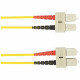 Black Box Fiber Optic Duplex Network Cable - 9.84 ft Fiber Optic Network Cable for Network Device - First End: 2 x SC Male Network - Second End: 2 x SC Male Network - 40 Gbit/s - Patch Cable - 50/125 &micro;m - Yellow - TAA Compliant FOCMRM4-003M-SCSC