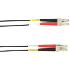 Black Box Fiber Optic Patch Duplex Network Cable - Fiber Optic for Network Device - 1.25 GB/s - Patch Cable - 13.12 ft - 2 x LC Male Network - 2 x LC Male Network - 50/125 &micro;m - Black - TAA Compliant FOCMRM4-004M-LCLC-BK