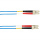 Black Box Fiber Optic Duplex Patch Network Cable - 13.12 ft Fiber Optic Network Cable for Network Device - First End: 2 x LC Male Network - Second End: 2 x LC Male Network - 10 Gbit/s - Patch Cable - 50/125 &micro;m - Blue - TAA Compliant FOCMRM4-004M